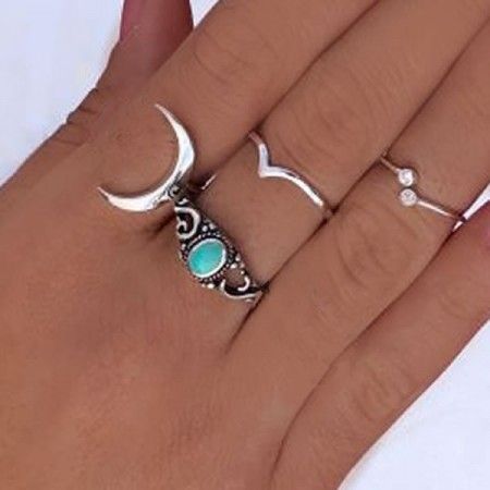 Anillo turquesa Plata