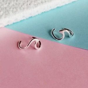 ear cuff plata ola 2