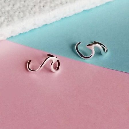 Pendientes cartílago Ola Plata