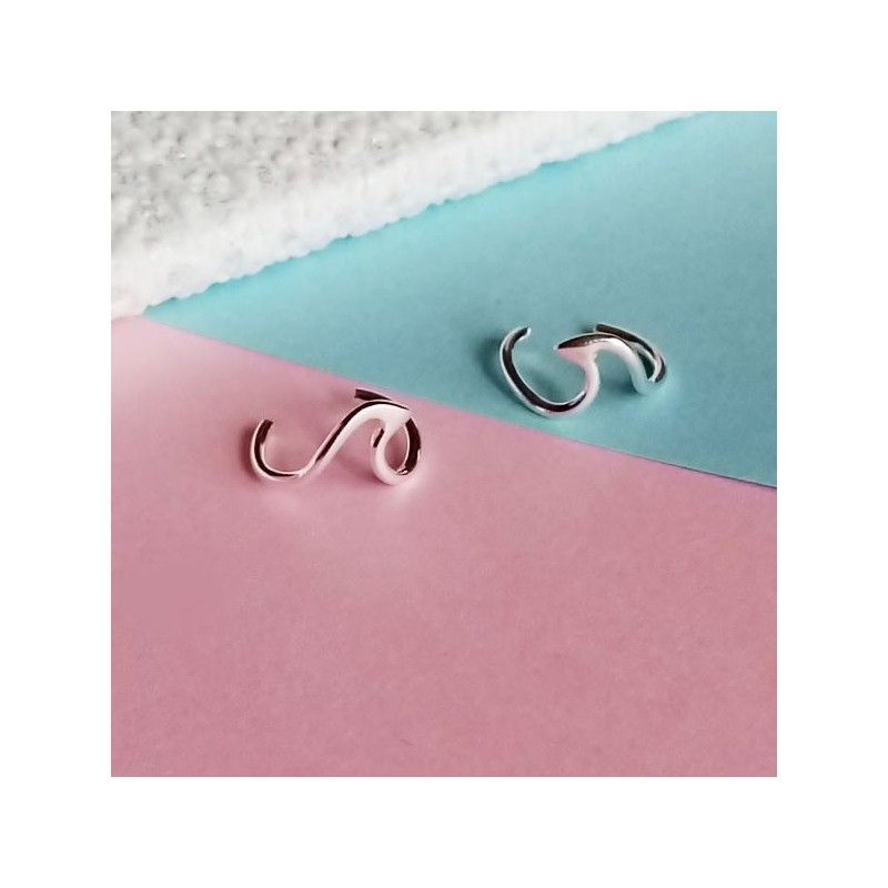 Pendientes cartílago Ola Plata