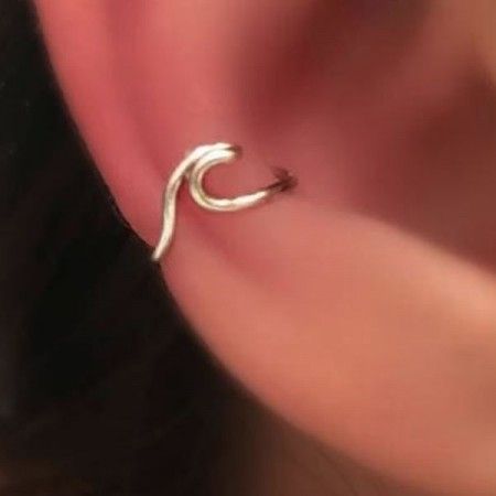 Pendientes para el cartílago Ola de Plata