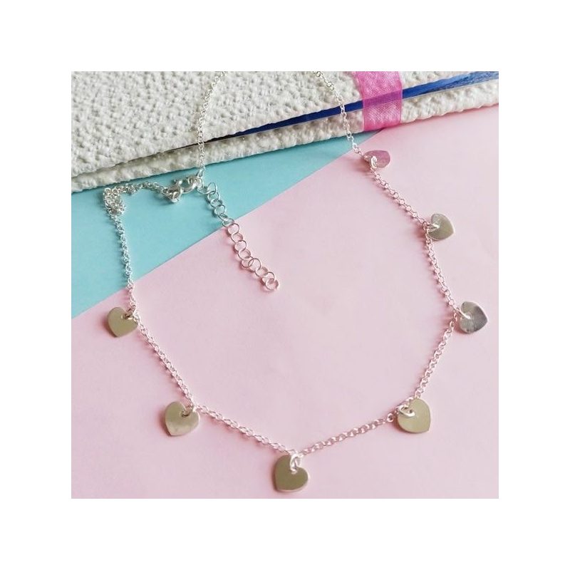Gargantilla Mini Corazones de Plata HATI