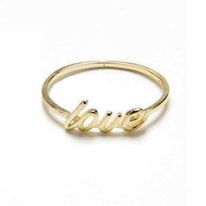 Anillo Love Plata Dorado 2