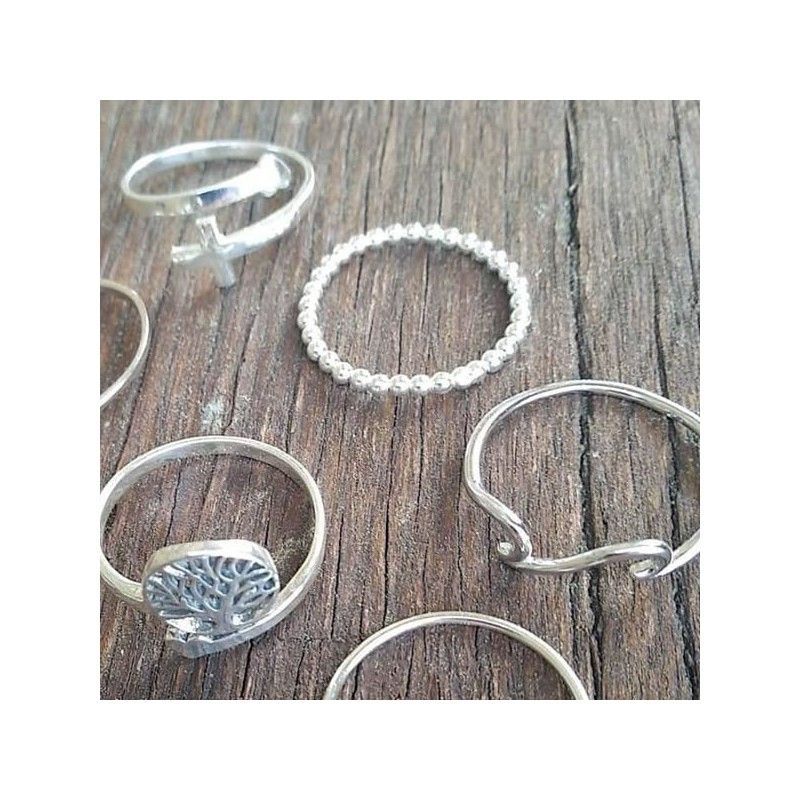 Anillo Bolitas Pura Vida Plata