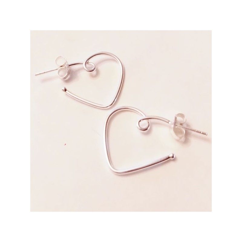 Pendientes YOSHIMI corazones de plata