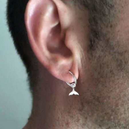 Pendiente Aro cola de Ballena Hombre