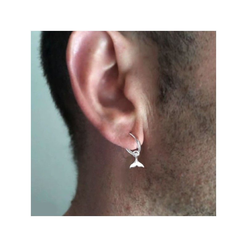 Pendiente Aro cola de Ballena Hombre
