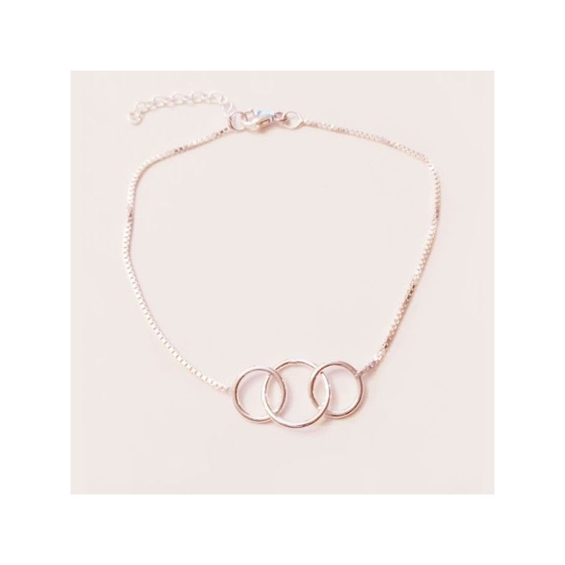 Pulsera Tres Circulos Plata