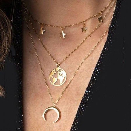 Collar Estrellas Oro