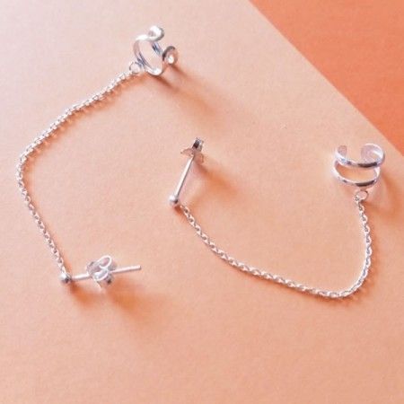 Pendientes Ear Cuff Plata