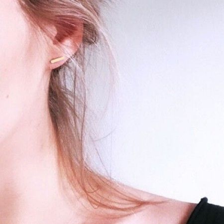 Pendientes Mini de Barritas Doradas