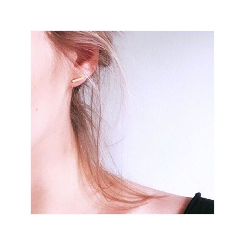 Pendientes Mini de Barritas Doradas