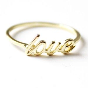 Anillo Love Plata Dorado