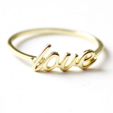 Anillo Love Plata Dorado