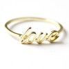 Anillo Love Plata Dorado