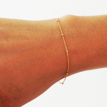 Pulsera Minimalista Bolitas Oro