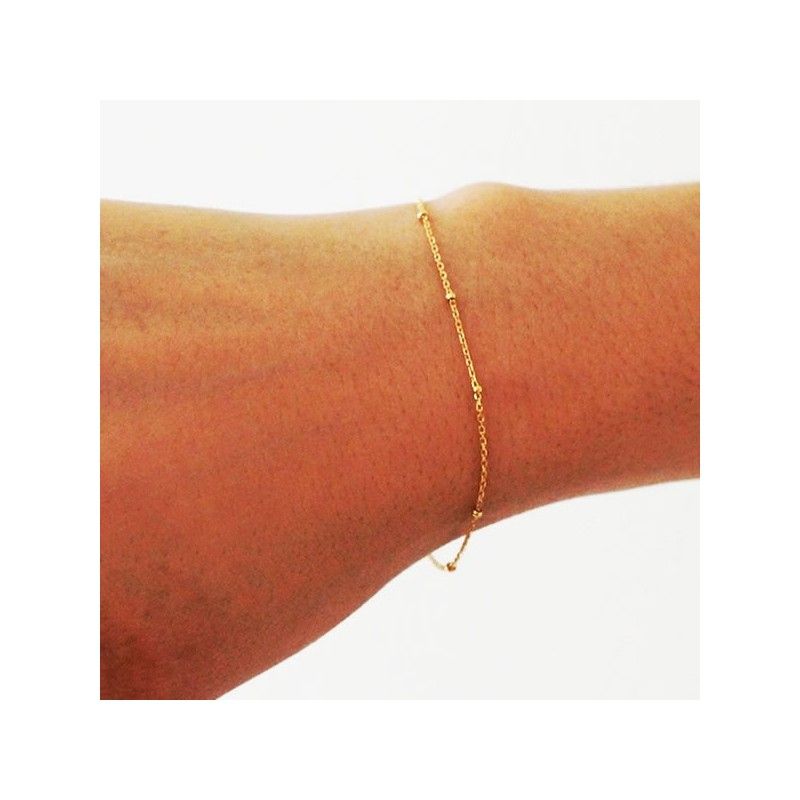 Pulsera Minimalista Bolitas Oro