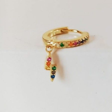 Piercing Oro Rayo Circonitas Colores