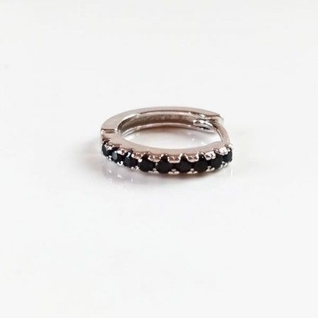 Piercing de Plata con Circonitas Negras