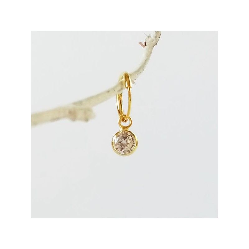 Gold hoops with pendants