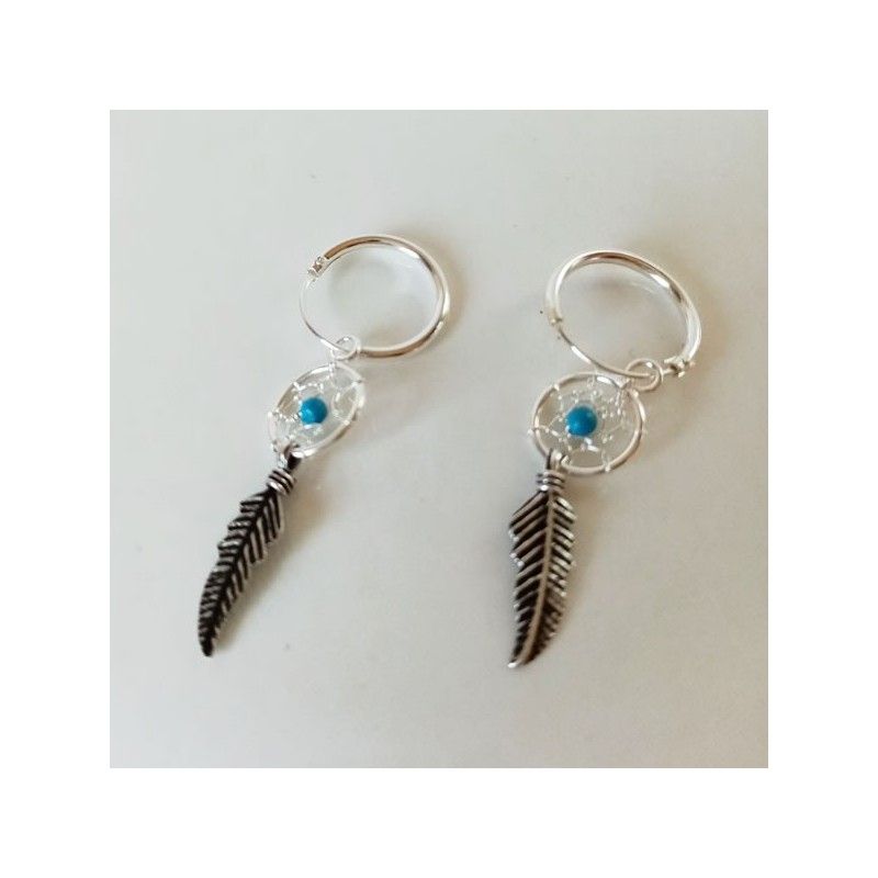 Aretes atrapasueños plata