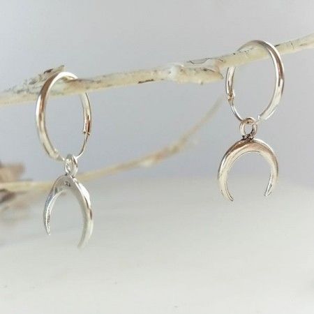 Pendientes Aro Luna Invertida