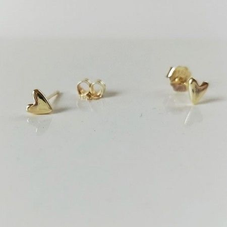 Mini Pendientes Corazon Oro