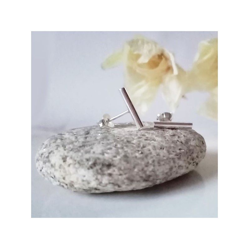 Pendientes Barrita Plata