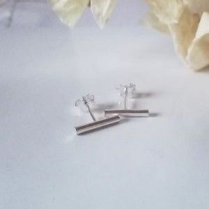 Pendientes Barrita Plata 2
