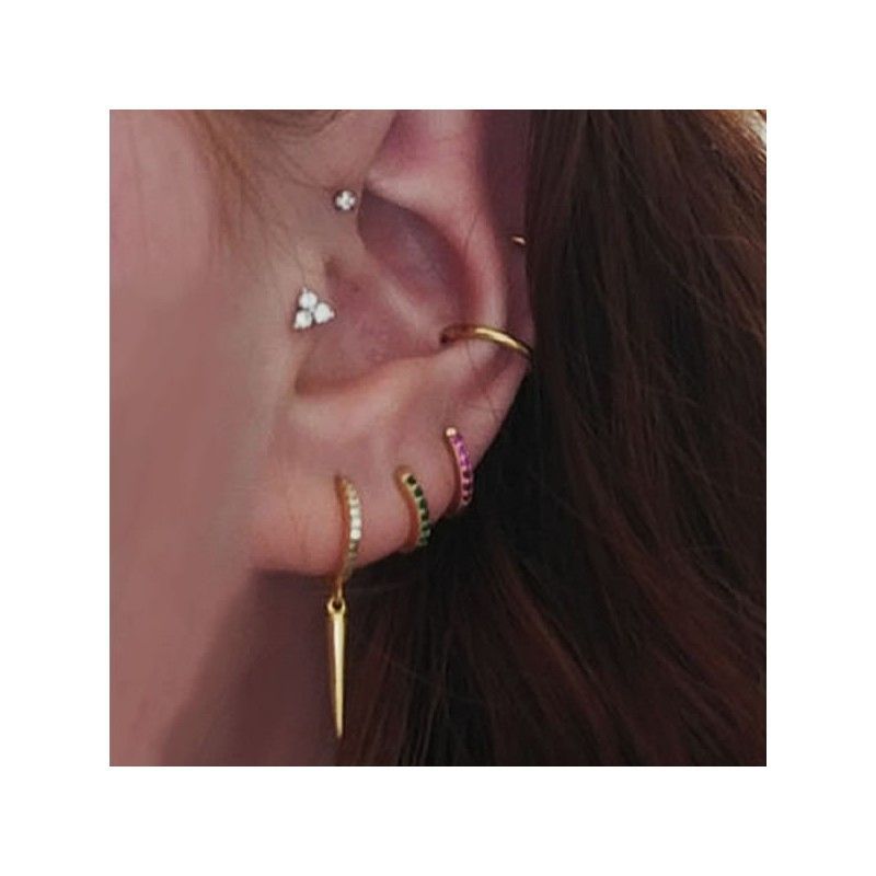 Pendientes Circonitas Oro