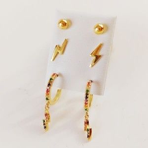 Set Pendientes Piercing Oro