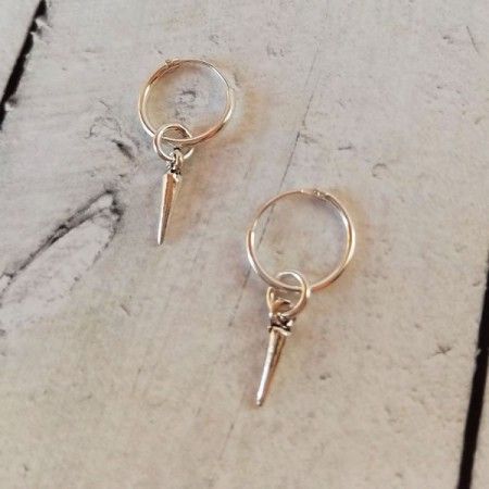Cone Hoop Earrings sterling silver