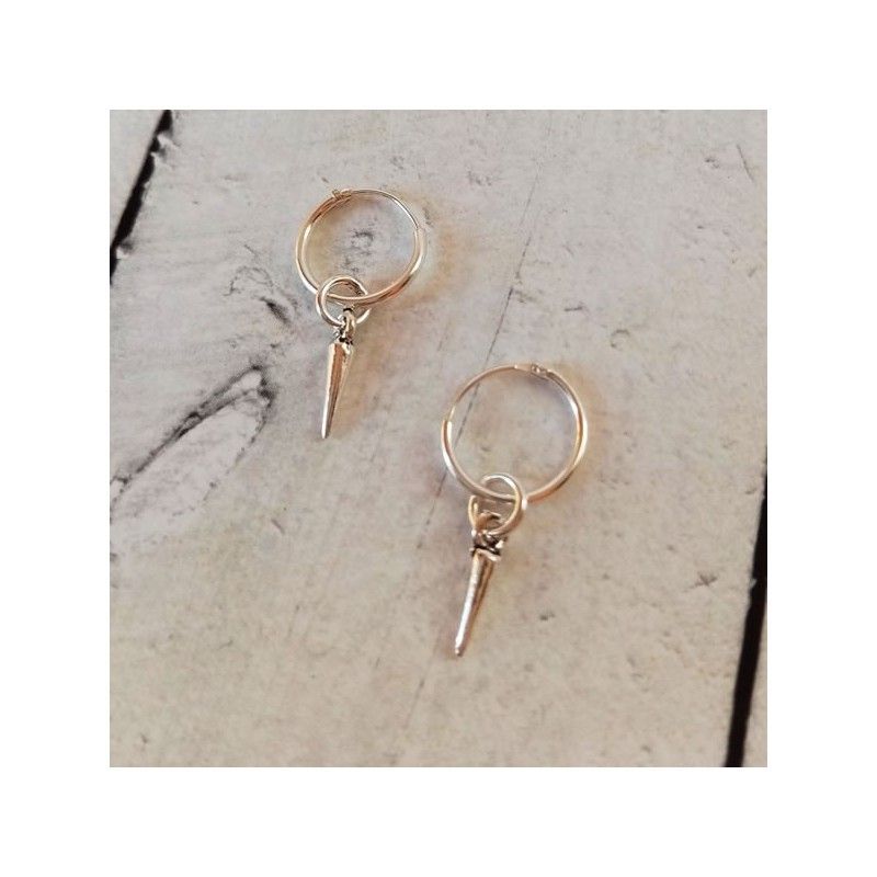 Cone Hoop Earrings sterling silver