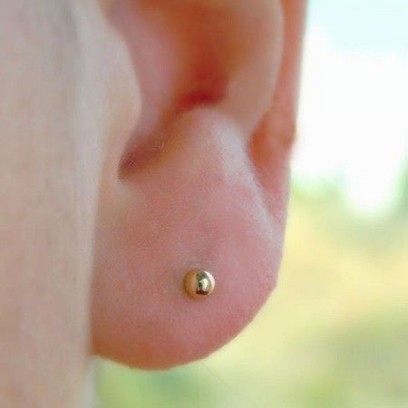 Pendiente Bolita de Oro de 4mm