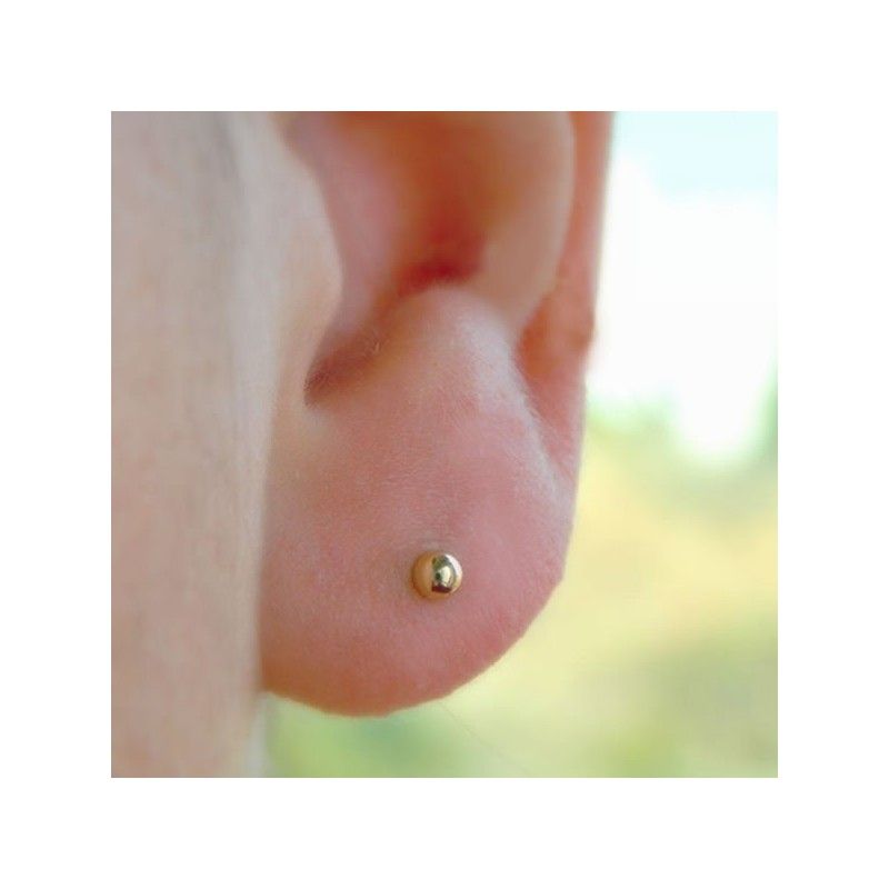 Small Gold Ball Earrings