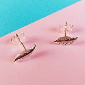 pendientes hojita plata 2