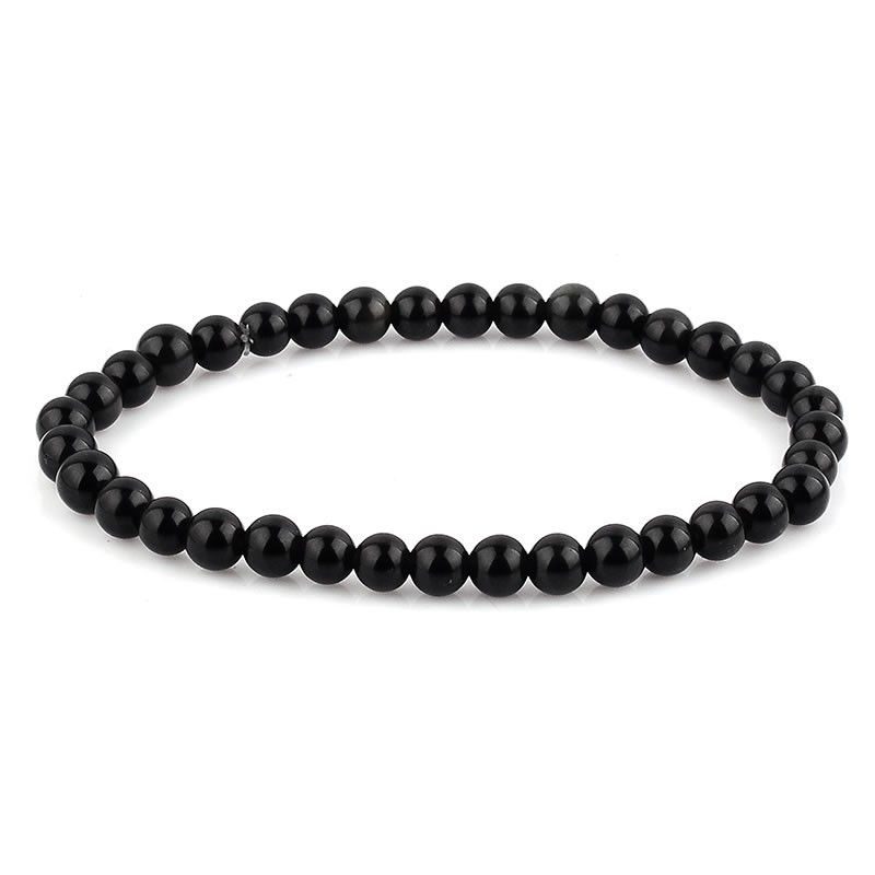 Matte Obsidian Black Bracelet Men