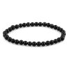 Matte Obsidian Black Bracelet Men
