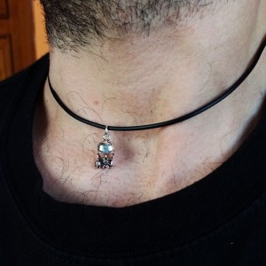 Collar Calavera de Plata 2