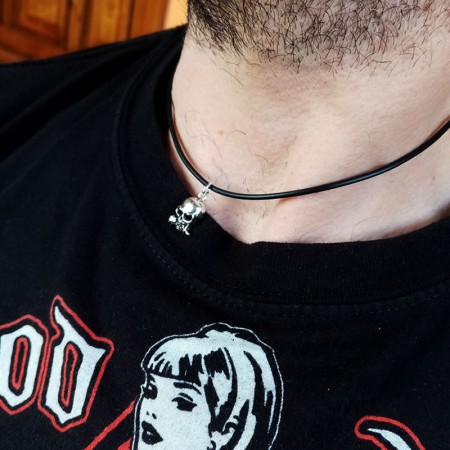 Collar Calavera en Plata