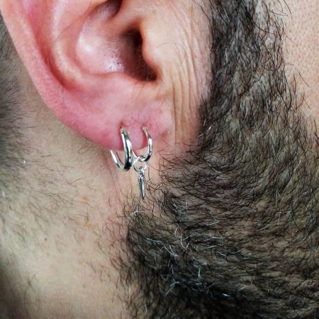 Cone Hoop Earrings men