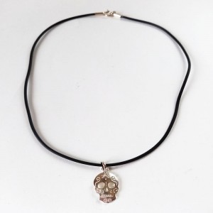 Collar Calavera Mexicana Plata