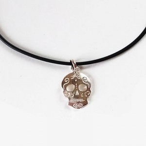 Collar Calavera Mexicana Plata 2