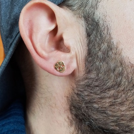 Pendientes Calavera Oro