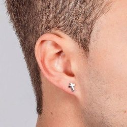 Pendientes Salem cruz hombre