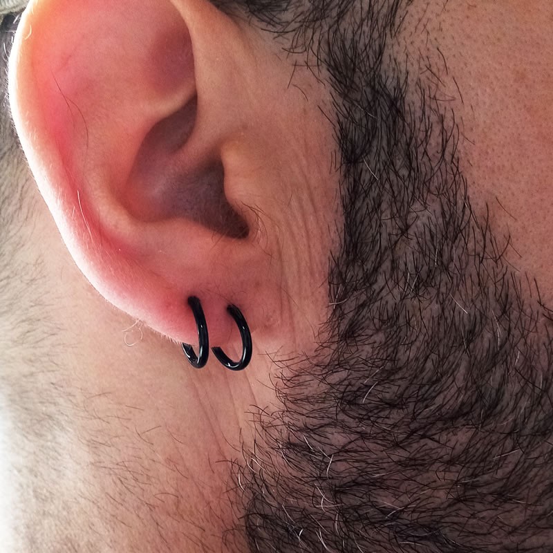 Piercing Aro Negro 12mm