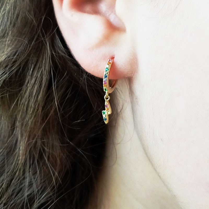 piercing aro rayo oro