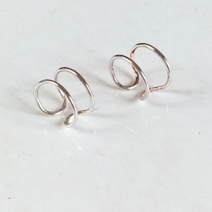 pendientes cartilago minimalista plata 2