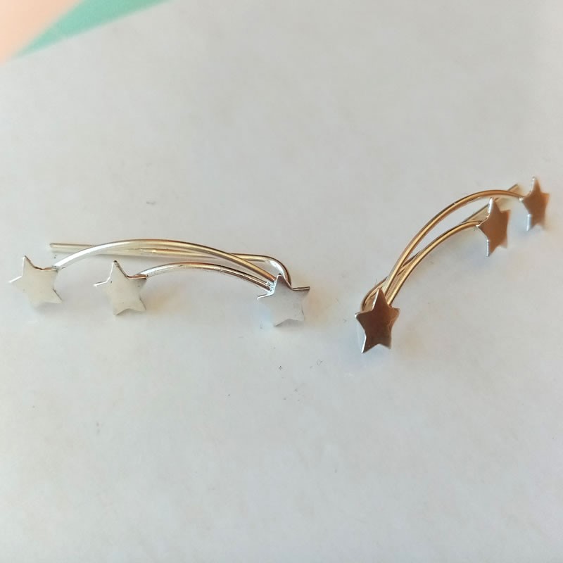 Constellation Silver Climber Earrings in Sterling Silver