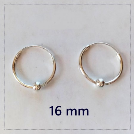 Aros Plata 16 mm